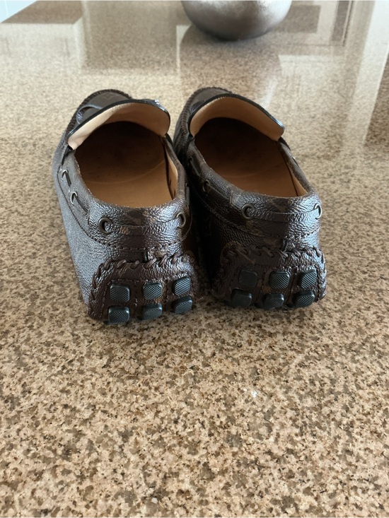 Louis Vuitton Dark Brown Monogram Leather Driving Loafers
